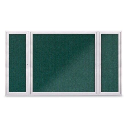 United Visual Products Indoor Enclosed Combo Board, 48"x36", Gold Frame/White Porc & Cinnabar UVCB4836G-WHTPORC-CINNABA
